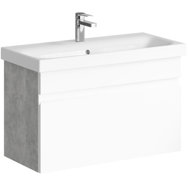 Тумба подвесная Aqwella Smart 800x380x510 бетон светлый (SRT0108BS)