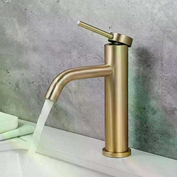 Смеситель для раковины Rea Clif золото матовое (REA-B5323)