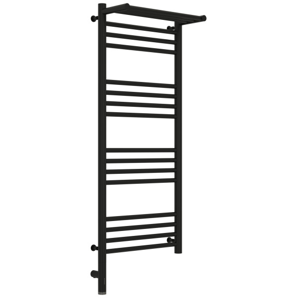 Полотенцесушитель электрический Сунержа Богема 3.0 1000x400 с полочкой провод слева матовый чёрный (31-5806-1040)