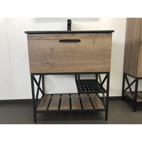 Тумба подвесная с раковиной Comforty Бредфорд 750x465x870 дуб темный (00004149064) Тумба подвесная с раковиной Comforty Бредфорд 750x465x870 дуб темный (00004149064)