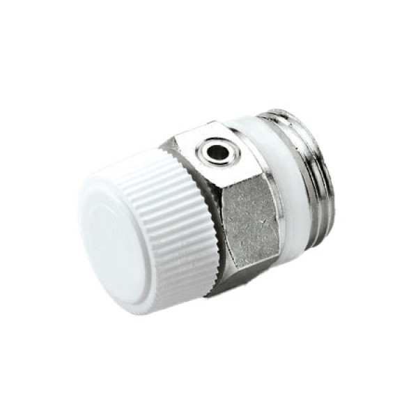 Воздухоотводчик ручной Tiemme 1/2" для радиатора с уплотн. кольцом (никель) (1980006)