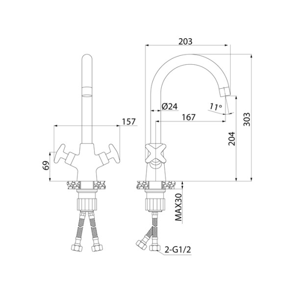 Смеситель для кухни Iddis Acros хром (ACRSB00i05)