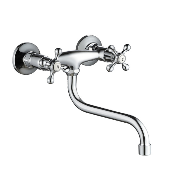Смеситель для кухни Wesnaart Rassvet настенный хром (RAS02-190) Смеситель для кухни Wesnaart Rassvet настенный хром (RAS02-190)