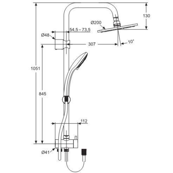 Гарнитур душевой Ideal Standard Ideal Duo (A5691AA)