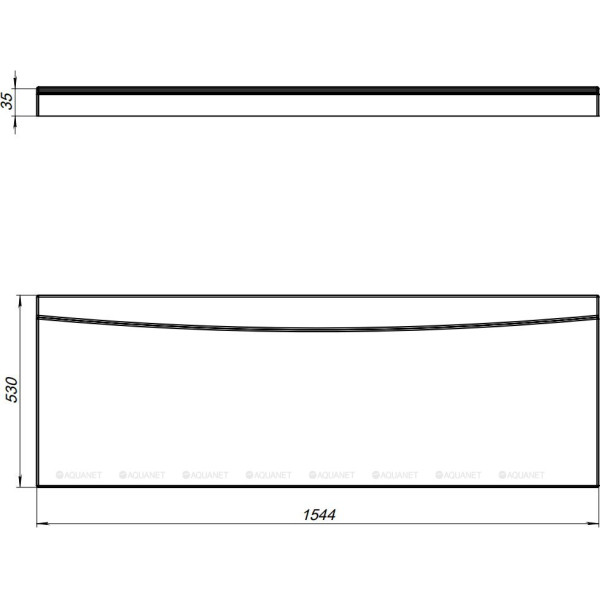Экран фронтальный для ванн Aquanet Nino 155 белый (362725)