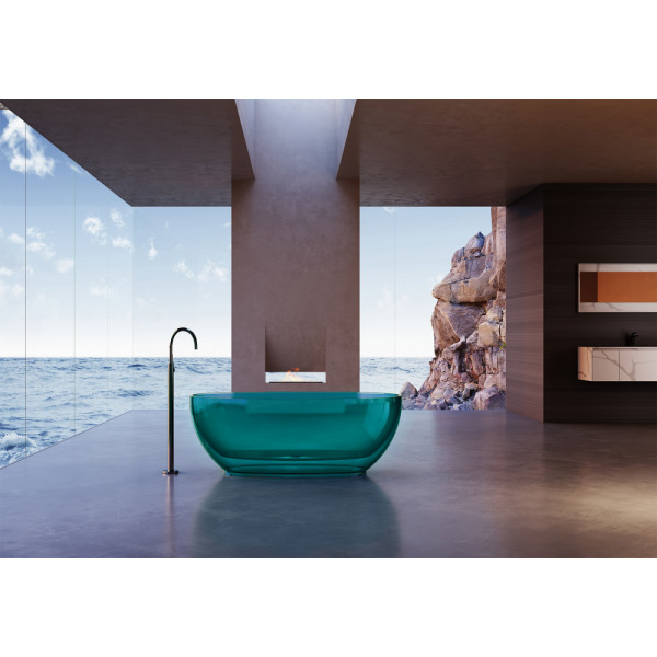 Ванна прозрачная Abber Kristall 170x75 бирюзовая (AT9703Aquamarin) Ванна прозрачная Abber Kristall 170x75 бирюзовая (AT9703Aquamarin)
