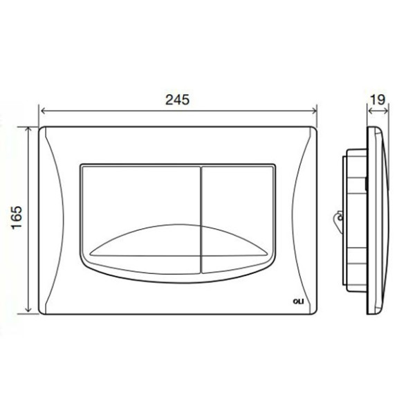 Клавиша смывная Oli River Dual золотой (638508)