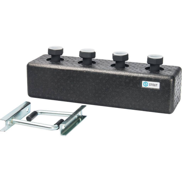 Стальной распределительный коллектор Stout 3(5) отопительных контура (в теплоизоляции DN 25) (SDG-0017-004035)