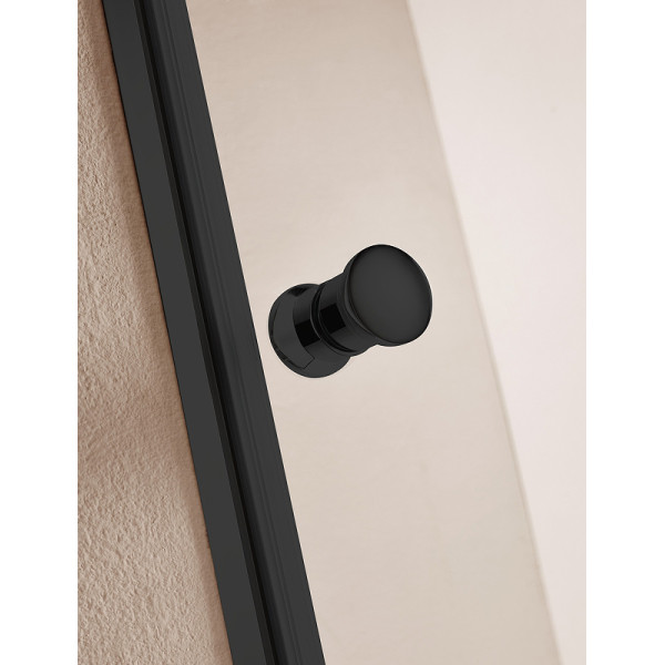 Душевая перегородка Cezares Eco 70x190 стекло прозрачное, профиль черный (ECO-O-B-1-70-C-NERO)