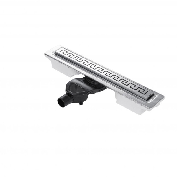 Желоб Berges водосток В1 Antik 500, хром глянец, S-сифон D50 H60 боковой (091123)