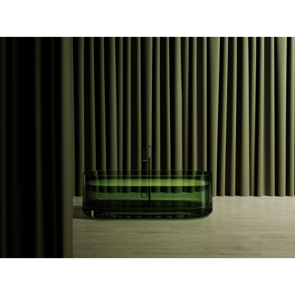 Ванна прозрачная Abber Kristall 170x75 зеленая (AT9708Emerald)