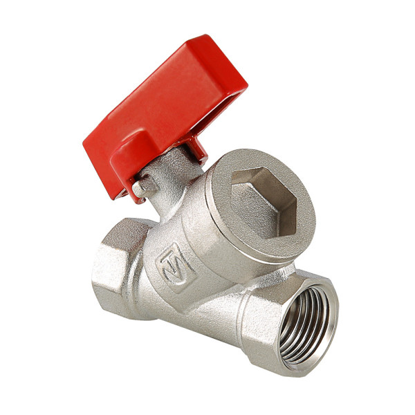 Кран 1/2" ВВ шаровый с цельным корпусом Valtec (красная ручка) VT.290.N.04 Кран 1/2" ВВ шаровый с цельным корпусом Valtec (красная ручка) VT.290.N.04