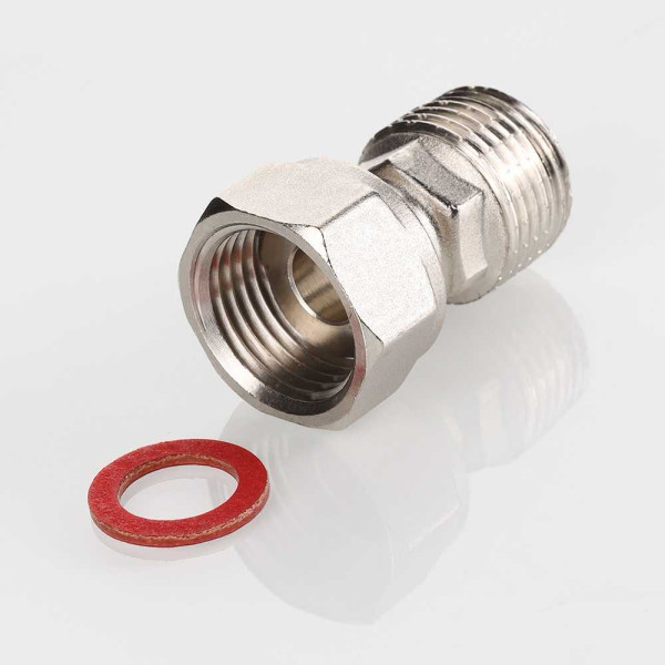 Переход с накидной гайкой 1/2" ВН Valtec (никель) (VTr.613.N.0404) Переход с накидной гайкой 1/2" ВН Valtec (никель) (VTr.613.N.0404)