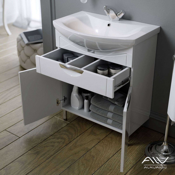 Тумба напольная Alavann Monaco 65-01 (белая)