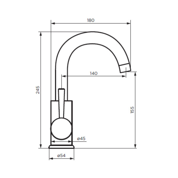Смеситель для раковины Dorff Logic SS (D3002101SS)