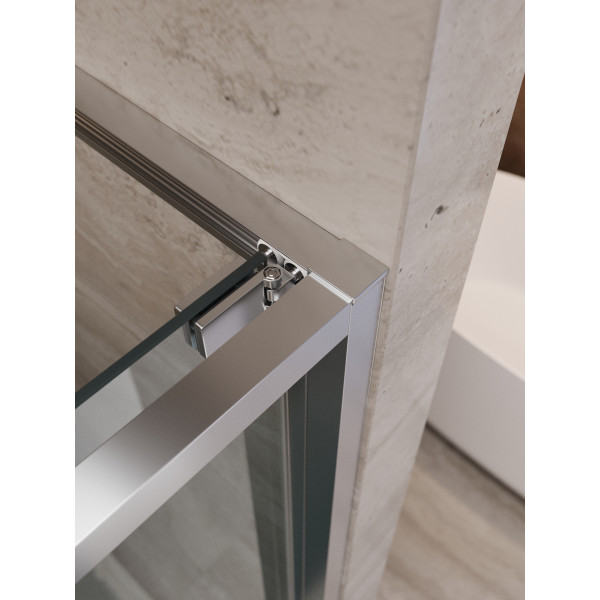 Душевая дверь Cezares Lux 100x195 стекло прозрачное, профиль хром (LUX-B-FS-1-100-C-CR)