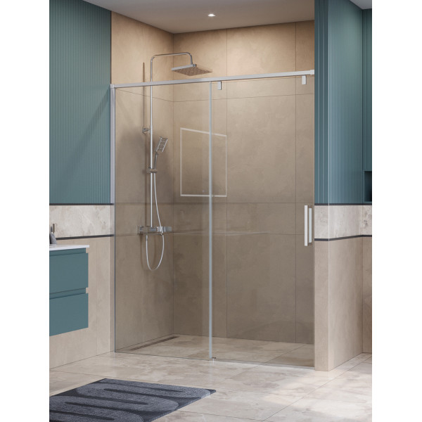 Душевая дверь BelBagno Soft Close-1 150x200 стекло прозрачное, профиль хром глянцевый (SOFT_CLOSE-1-BF-1-150-C-Cr)