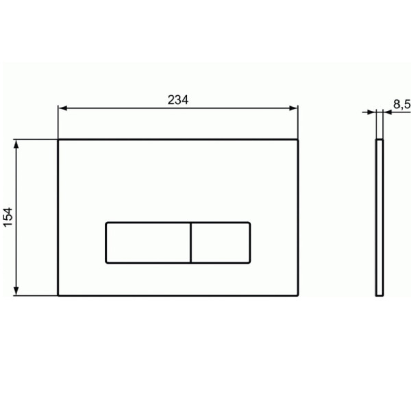 Клавиша смывная Ideal Standard хром (R0121AA) Клавиша смывная Ideal Standard хром (R0121AA)