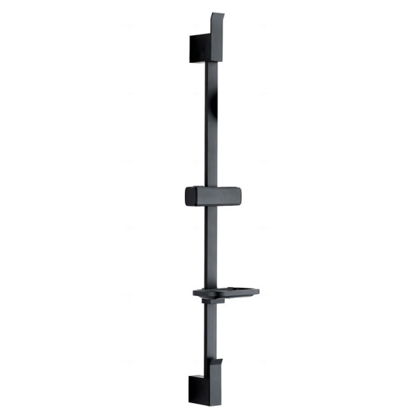 Душевая стойка Melodia Luxe Moderno d25, L720 c мыльницей, черная (MKP25002C_bk) Душевая стойка Melodia Luxe Moderno d25, L720 c мыльницей, черная (MKP25002C_bk)