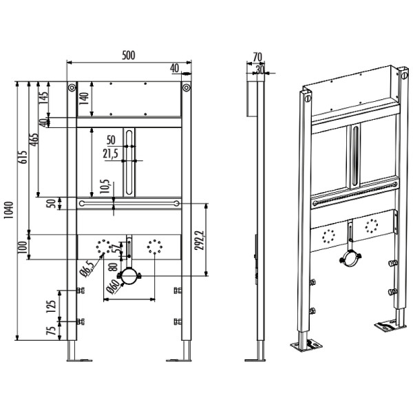 Инсталляция для писсуаров Creavit (GPM600.01)