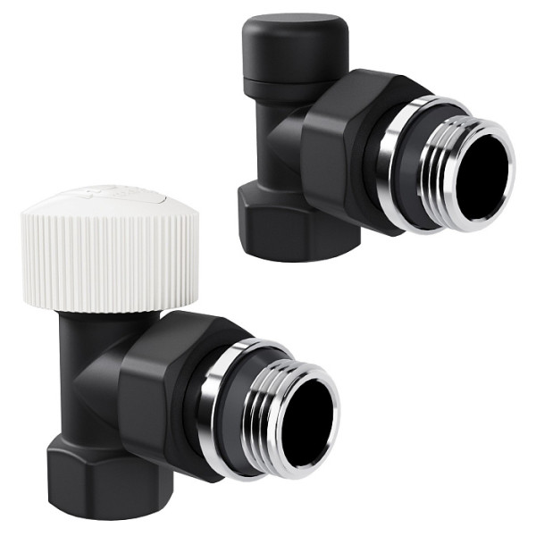 Комплект термостатический угловой 1/2" Royal Thermo Design М30х1,5 (Черный) (RATVDU11212BL) Комплект термостатический угловой 1/2" Royal Thermo Design М30х1,5 (Черный) (RATVDU11212BL)