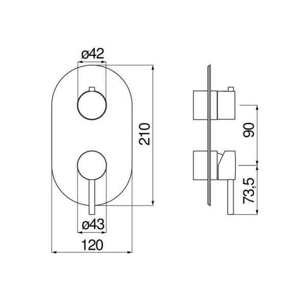 Смеситель для ванны и душа Nobili Live черный (WE81102/TBM) Смеситель для ванны и душа Nobili Live черный (WE81102/TBM)