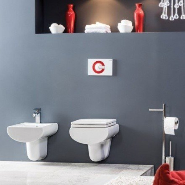 Клавиша смывная Creavit Power белый/красный (GP5001.01)