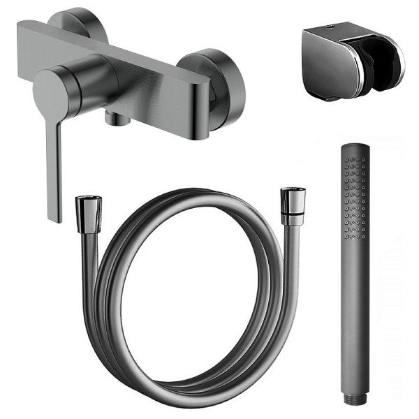 Смеситель для душа Azario Vincente с душевым комплектом графит (AZ-VRZ338326AJ)