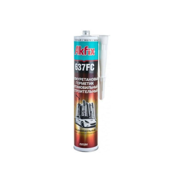 Герметик быстросохнущий полиуретановый Akfix 637FC, 600 мл. (черный) (AA668)