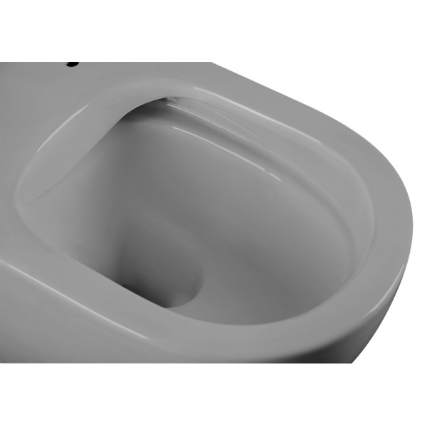 Унитаз подвесной ABBER Bequem серый матовый, безободковый (AC1103MG)