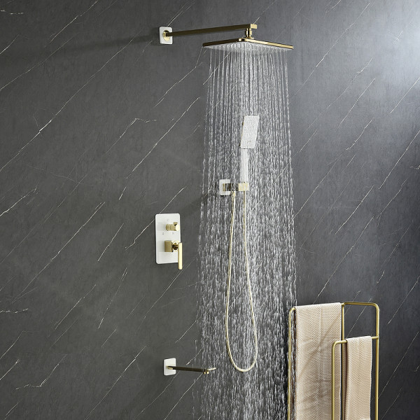 Душевая система Lemark Mista белый золото (LM6422WG)