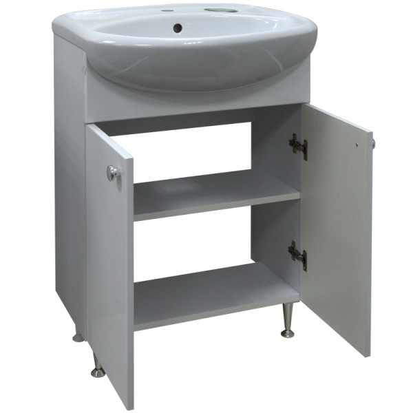 Комплект Тумба Моника New 55 Loranto напольная 61х74х475 с раковиной Арго 55 (CS00076239)