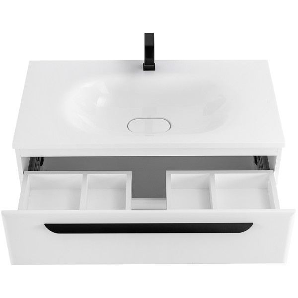 Тумба подвесная Cezares Eco 75x50 Bianco Lucido (ECO-75-2C-SO-BL)