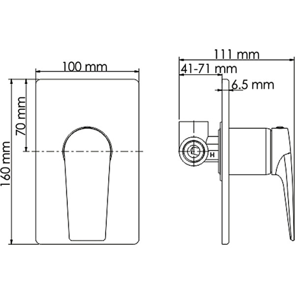 Смеситель для душа WasserKRAFT Wiese оружейная сталь (8451)
