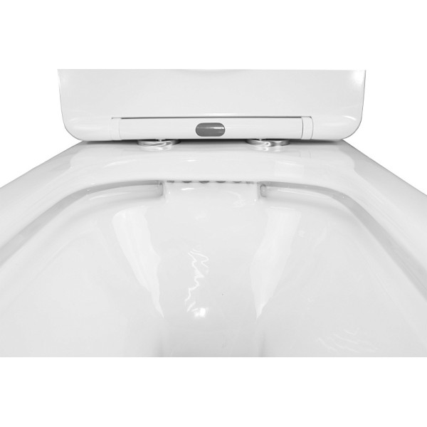 Унитаз напольный Azario Fresco с сиденьем с микролифтом белый (AZ-8302)