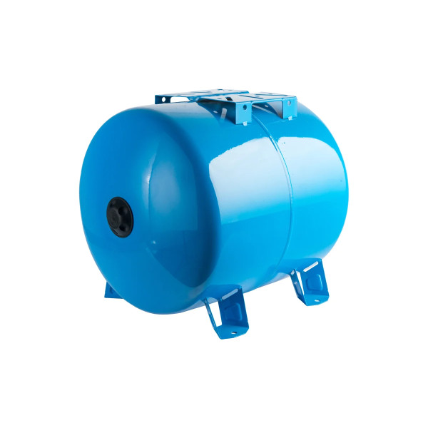 Бак расширительный для систем водоснабжения Stout 80 л. (10 бар, синий, горизонтальный) (STW-0003-000080)