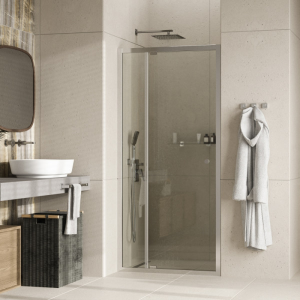 Душевая дверь WasserKRAFT Aula 90х190 стекло прозрачное, профиль хром (11P04) Душевая дверь WasserKRAFT Aula 90х190 стекло прозрачное, профиль хром (11P04)