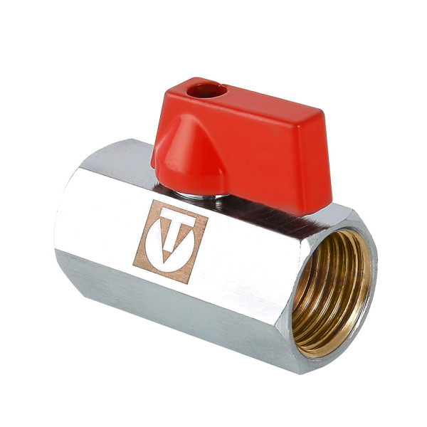 Кран 1/2" ВВ шаровый Valtec MINI (красная ручка) VT.330.N.04 Кран 1/2" ВВ шаровый Valtec MINI (красная ручка) VT.330.N.04