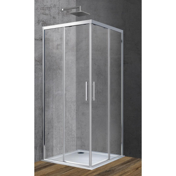 Душевой уголок Vincea Soft VSS-3SO 1000x1000x1950 стекло прозрачное, профиль хром (VSS-3SO100CL)