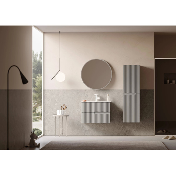 Тумба подвесная Orka Moonlight 710x510x510 с раковиной бежевый матовый (5001496)