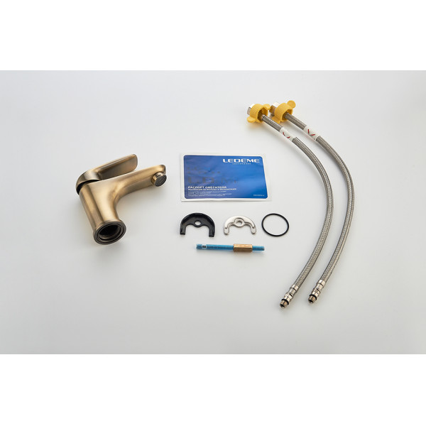 Смеситель для раковины Ledeme бронзовый (L1048C)