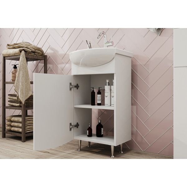 Тумба напольная Volna Adel 382x800 белая (tnADEL40.1D-01) Тумба напольная Volna Adel 382x800 белая (tnADEL40.1D-01)