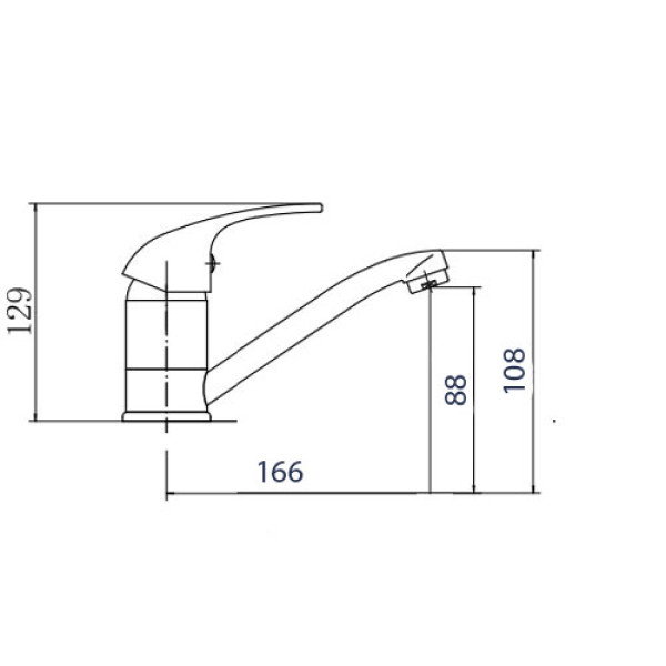 Смеситель для кухни Fashun хром (A4503)