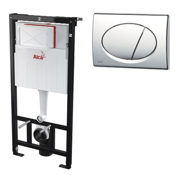 Инсталляция для подвесного унитаза 3в1 AM101/1120 RU+M70-0001 с белой кнопкой (SET 3v1 AM101/1120 RU+M70-0001)