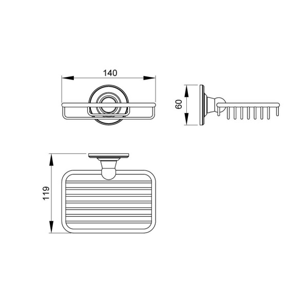 Мыльница Timo Nelson 150023/00 chrome (150023/00)