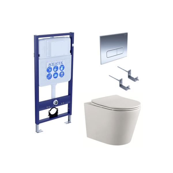 Комплект инсталляция с унитазом Aquatek Вега с клавишей смыва хром глянцевый (SET AQUATEK ВЕГА cmp-016) Комплект инсталляция с унитазом Aquatek Вега с клавишей смыва хром глянцевый (SET AQUATEK ВЕГА cmp-016)