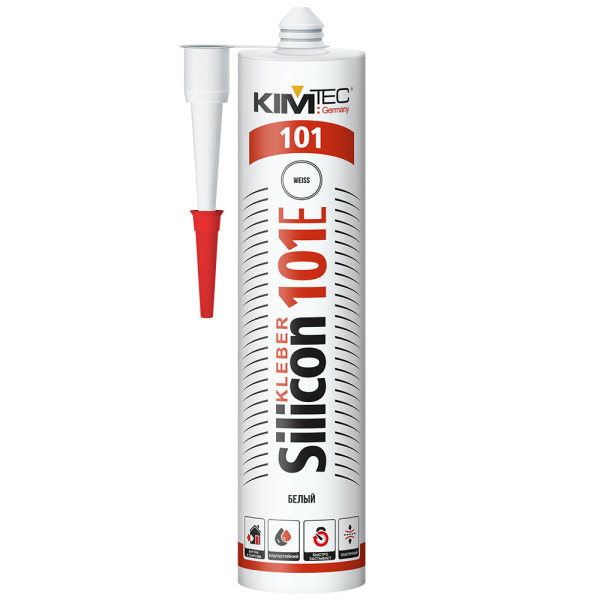 Герметик силиконовый универсальный KIM TEC 101E 70 мл. (белый) (02-01-41) Герметик силиконовый универсальный KIM TEC 101E 70 мл. (белый) (02-01-41)