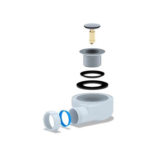 Сифон для душевого поддона АНИ 1 1/2"*50 (h=53 мм.) клик-клак (хром) АНИ пласт (E450CL) Сифон для душевого поддона АНИ 1 1/2"*50 (h=53 мм.) клик-клак (хром) АНИ пласт (E450CL)
