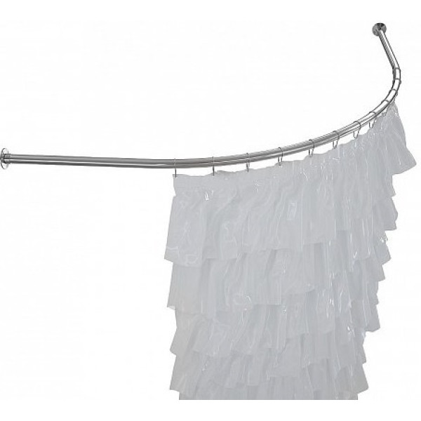 Карниз для ванны Aquanet Palau 140х140 дуга, нержавеющая сталь