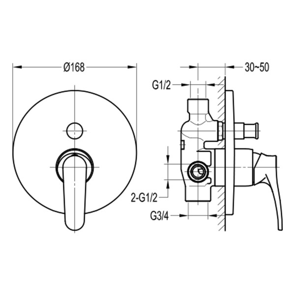 Смеситель для душа Swedbe Terracotta встраиваемый подключение на 2 выхода терракота (темная бронза) (2554) Смеситель для душа Swedbe Terracotta встраиваемый подключение на 2 выхода терракота (темная бронза) (2554)